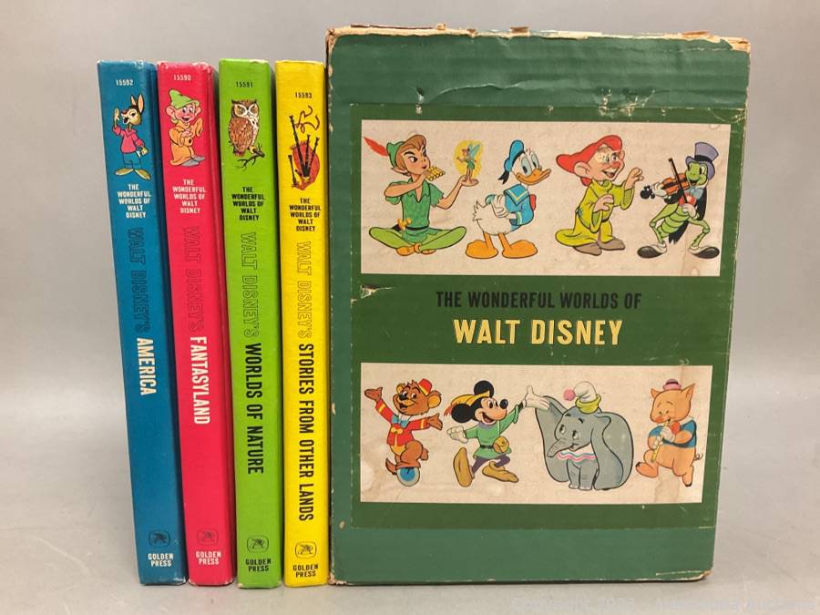 【ビンテージ】Wonderful World of Walt Disney The Wonderful World of Walt Disney 4 Book Set with Slip